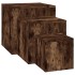 Mesitas auxiliares 3 piezas madera contrachapada roble