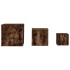 Mesitas auxiliares 3 piezas madera contrachapada roble