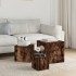 Mesitas auxiliares 3 piezas madera contrachapada roble