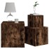 Mesitas auxiliares 3 piezas madera contrachapada roble