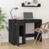 Escritorio de madera contrachapada negro 100x49x75