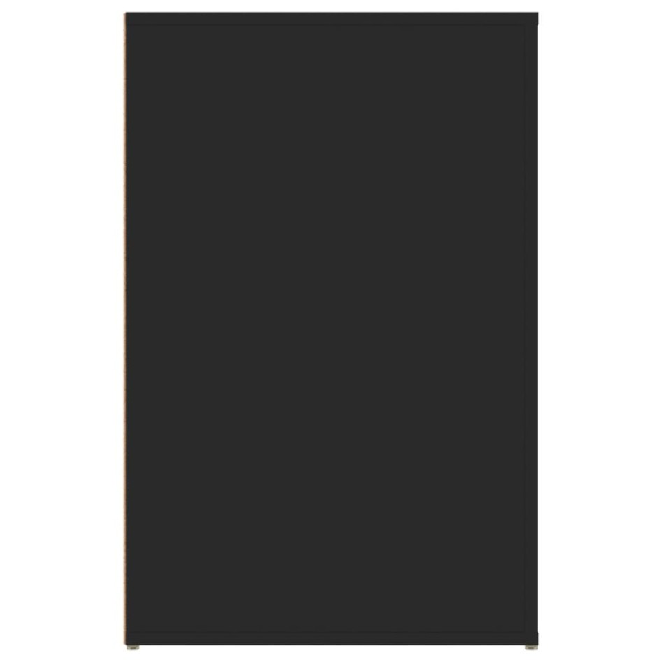 Escritorio de madera contrachapada negro 100x49x75