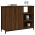 Aparador de madera de ingeniería marrón roble 100x33x75