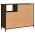 Aparador de madera de ingeniería marrón roble 100x33x75
