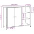 Aparador de madera de ingeniería marrón roble 100x33x75