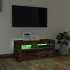 Mueble de TV con luces LED roble ahumado 90x35x40