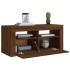 Mueble de TV con luces LED roble marrón 90x35x40