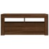 Mueble de TV con luces LED roble marrón 90x35x40