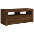 Mueble de TV con luces LED roble marrón 90x35x40