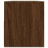 Mueble de TV con luces LED roble marrón 90x35x40