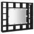 Mueble con espejo y luces LED negro 91x15x76,5