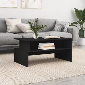 Mesa de centro madera de ingeniería negro 90x55x42,5