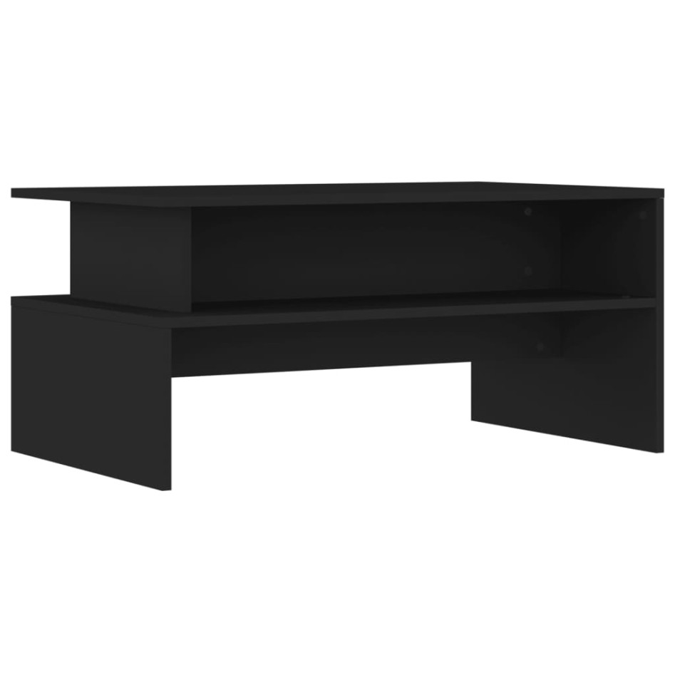 Mesa de centro madera de ingeniería negro 90x55x42,5