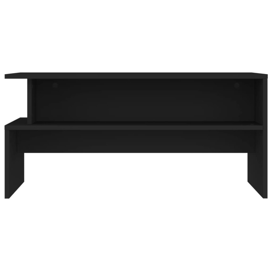 Mesa de centro madera de ingeniería negro 90x55x42,5