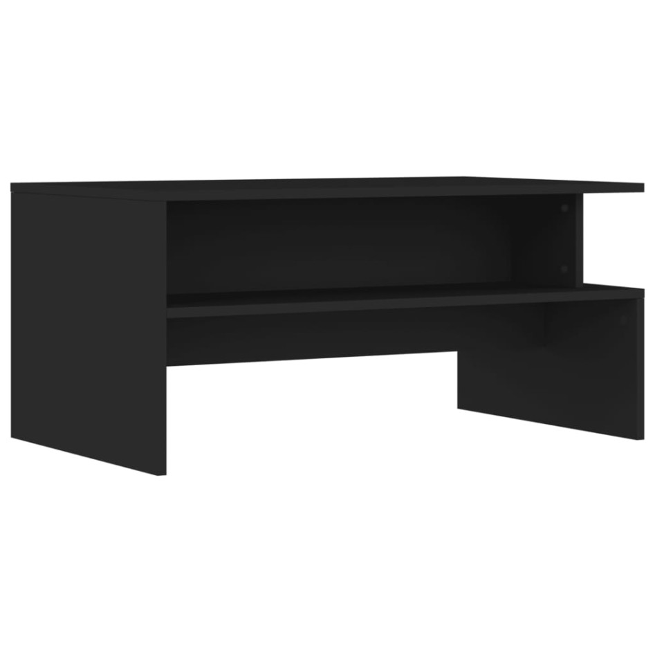 Mesa de centro madera de ingeniería negro 90x55x42,5