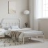 Estructura cama sin colchón con cabecero metal blanco