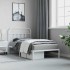 Estructura cama sin colchón con cabecero metal blanco