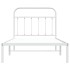Estructura cama sin colchón con cabecero metal blanco