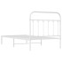 Estructura cama sin colchón con cabecero metal blanco