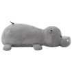 Hipopótamo de peluche gris