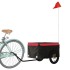 Remolque para bicicleta hierro negro y rojo 30