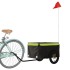 Remolque para bicicleta hierro negro y verde 30