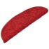 Alfombras de peldaños de escalera 15 uds rojo 65x21x4