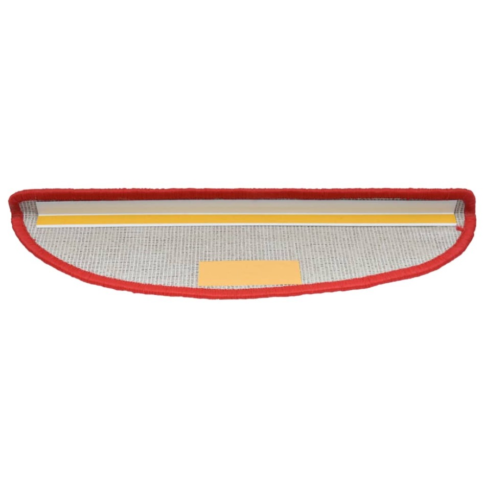Alfombras de peldaños de escalera 15 uds rojo 65x21x4