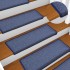 Alfombras de peldaños de escalera 15 uds azul 65x21x4