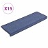 Alfombras de peldaños de escalera 15 uds azul 65x21x4