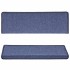Alfombras de peldaños de escalera 15 uds azul 65x21x4