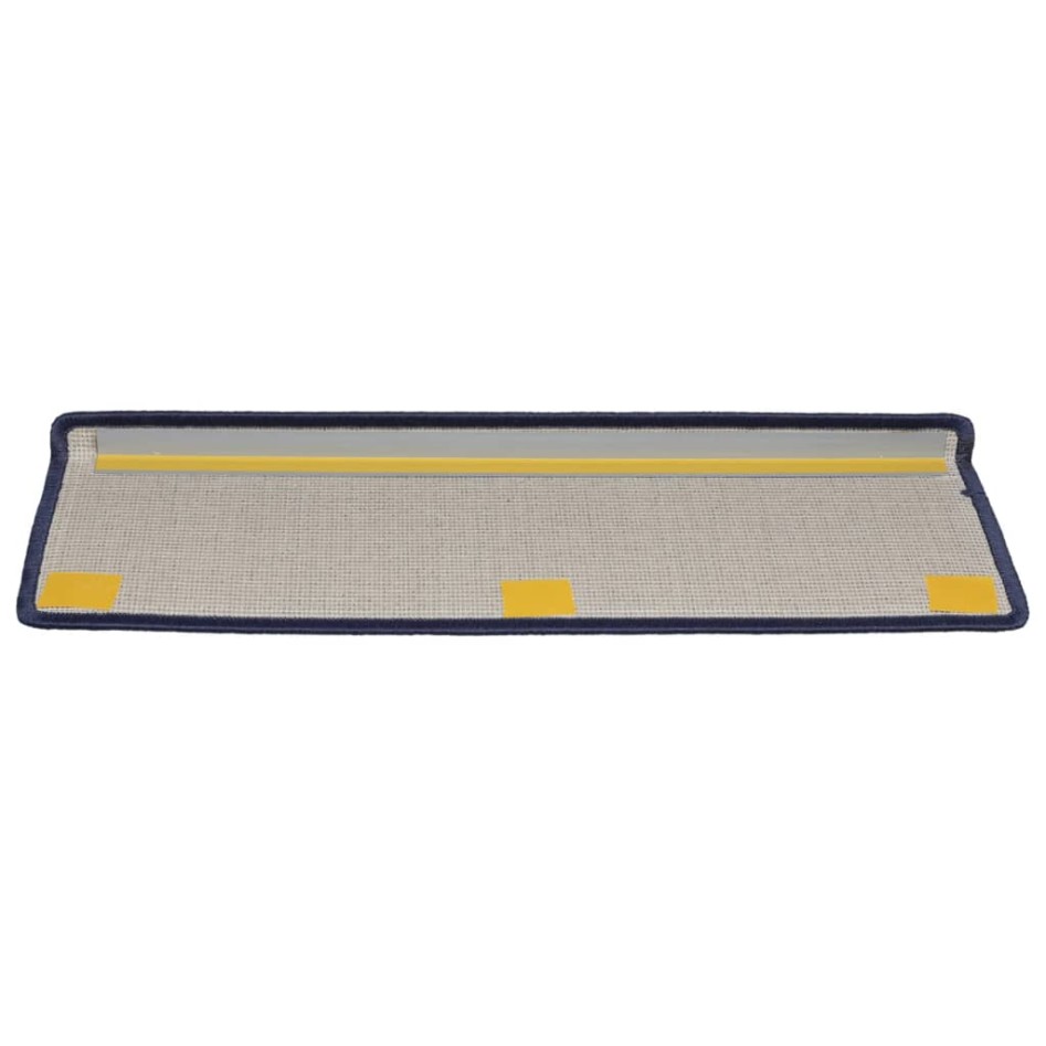 Alfombras de peldaños de escalera 15 uds azul 65x21x4
