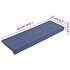 Alfombras de peldaños de escalera 15 uds azul 65x21x4