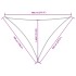 Toldo de vela triangular tela Oxford amarillo 5x7x7