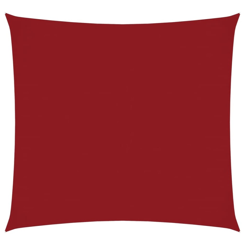 Toldo de vela cuadrado tela Oxford rojo 4x4