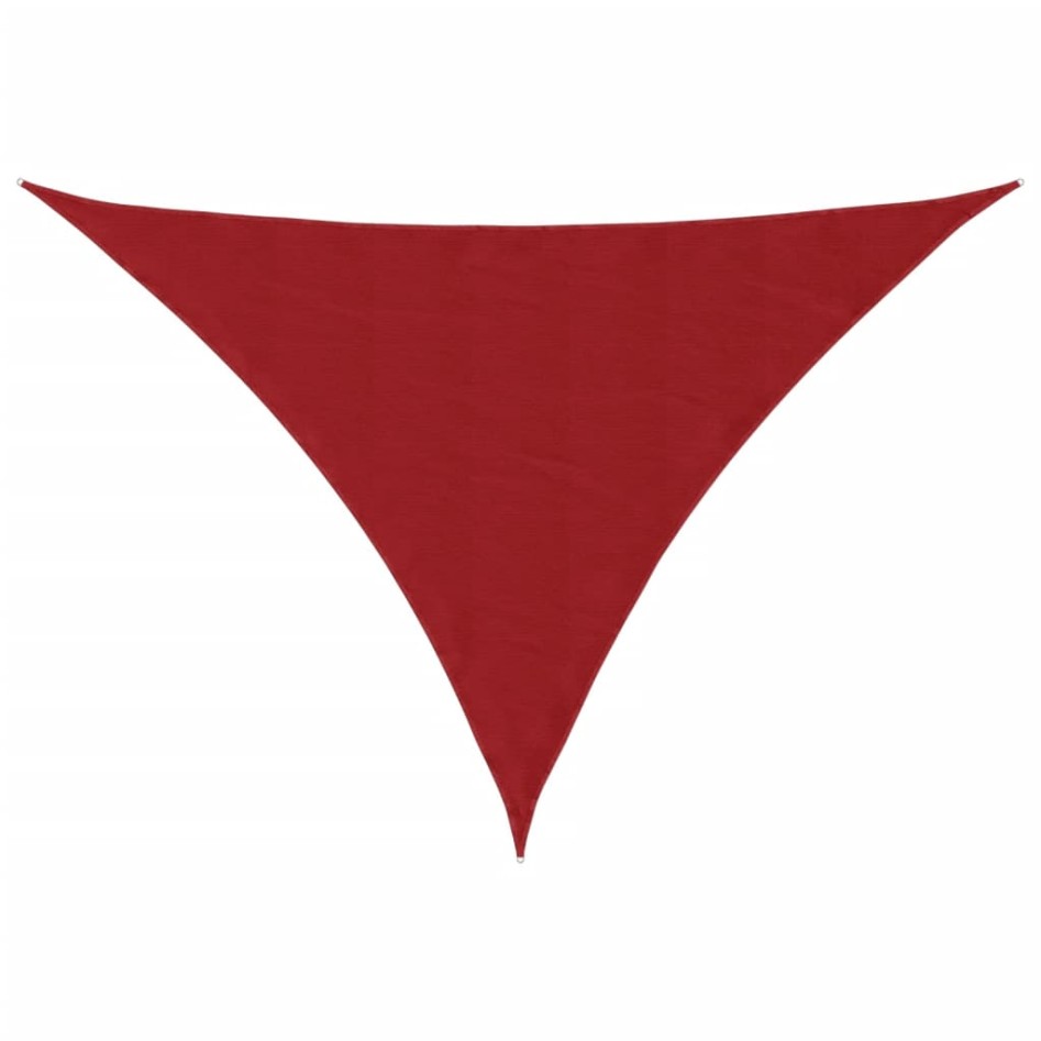 Toldo de vela triangular tela Oxford rojo 5x6x6