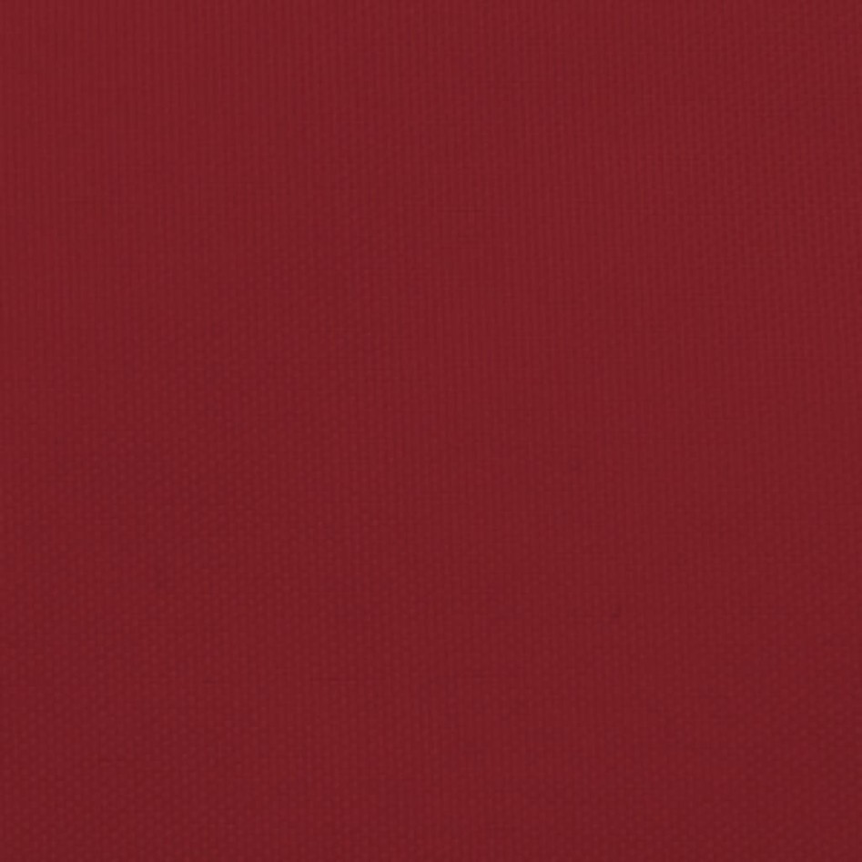 Toldo de vela triangular tela Oxford rojo 5x6x6
