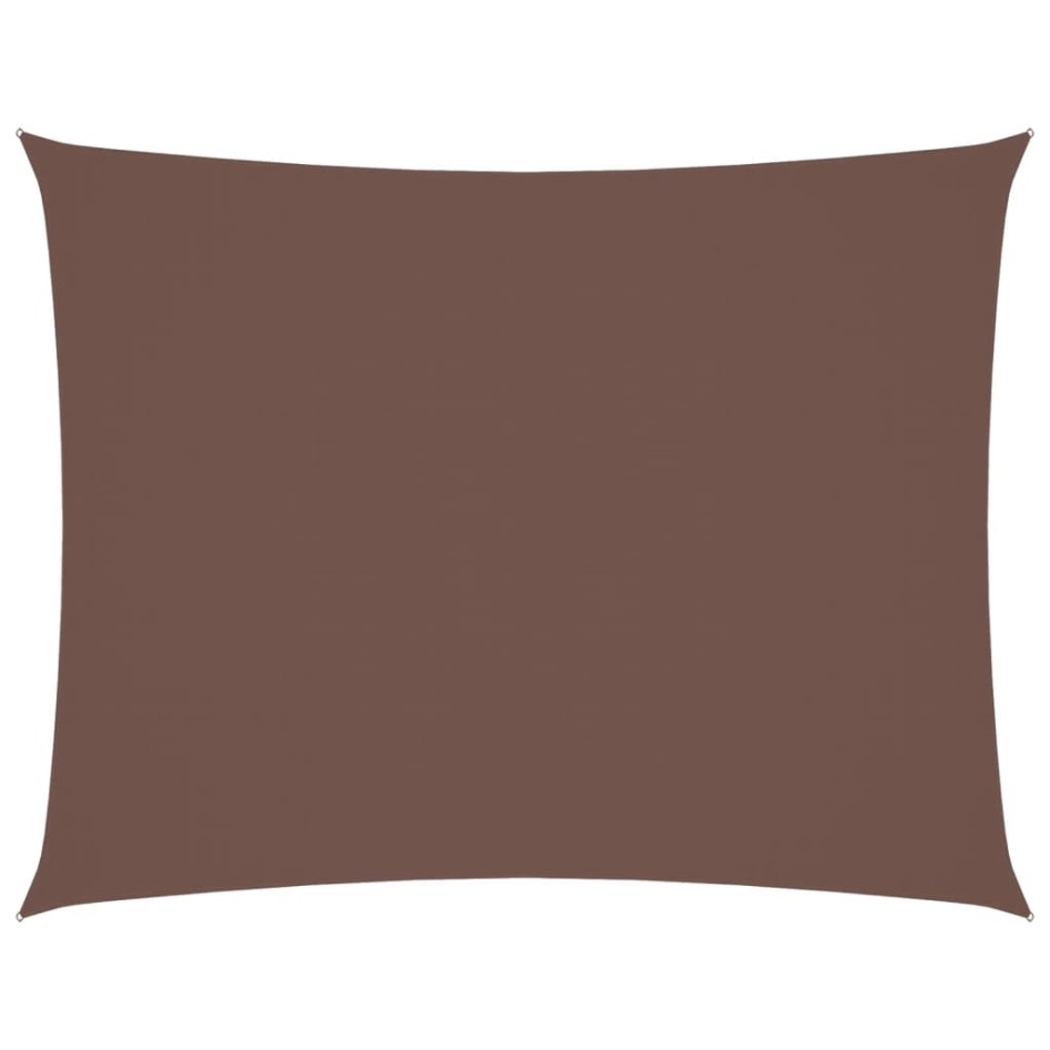 Toldo de vela rectangular tela Oxford marrón 4x5