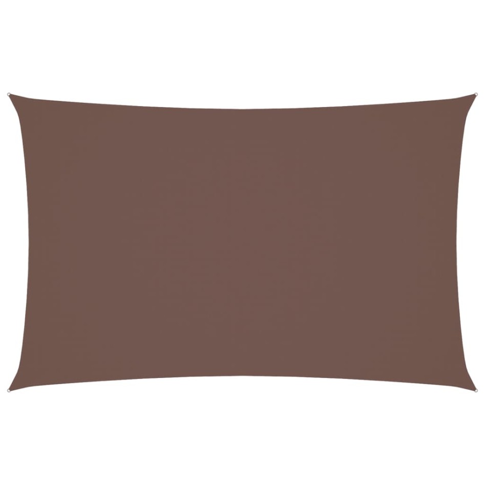 Toldo de vela rectangular tela Oxford marrón 4x7