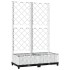 Jardinera con enrejado PP blanco 80x40x121,5