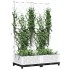 Jardinera con enrejado PP blanco 80x40x121,5