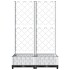 Jardinera con enrejado PP blanco 80x40x121,5
