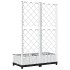 Jardinera con enrejado PP blanco 80x40x121,5