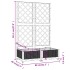 Jardinera con enrejado PP blanco 80x40x121,5