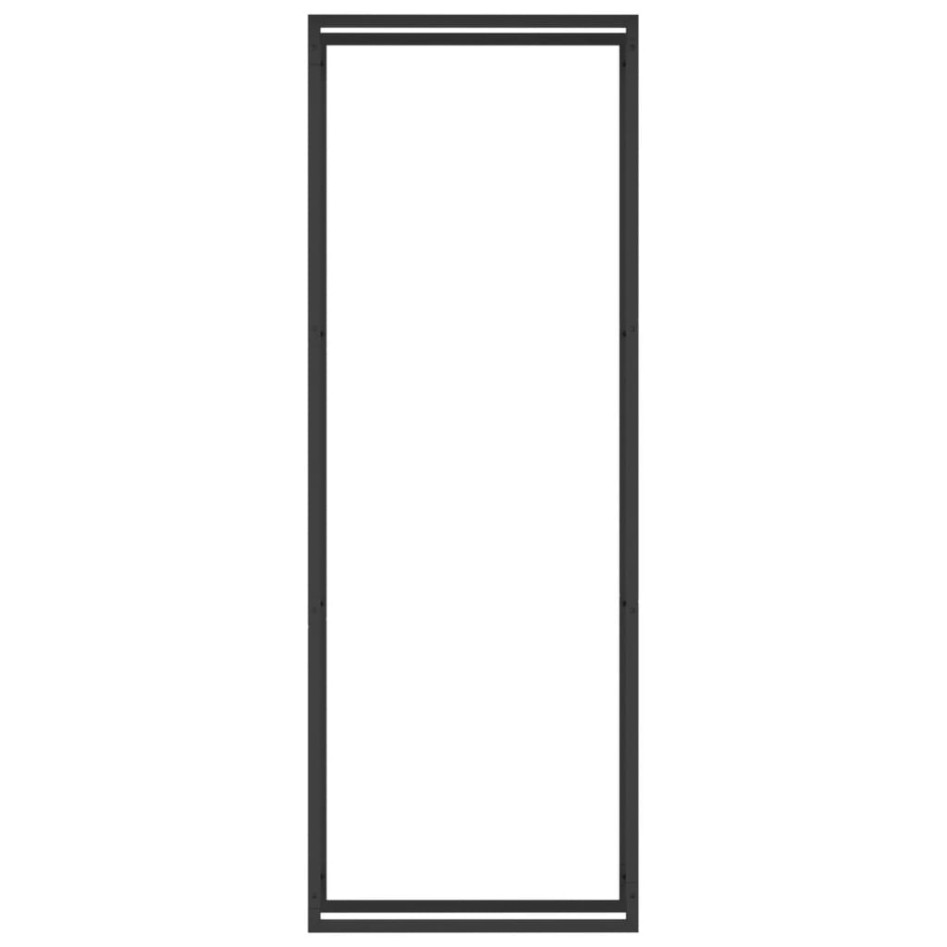 Leñero de acero negro mate 80x28x222