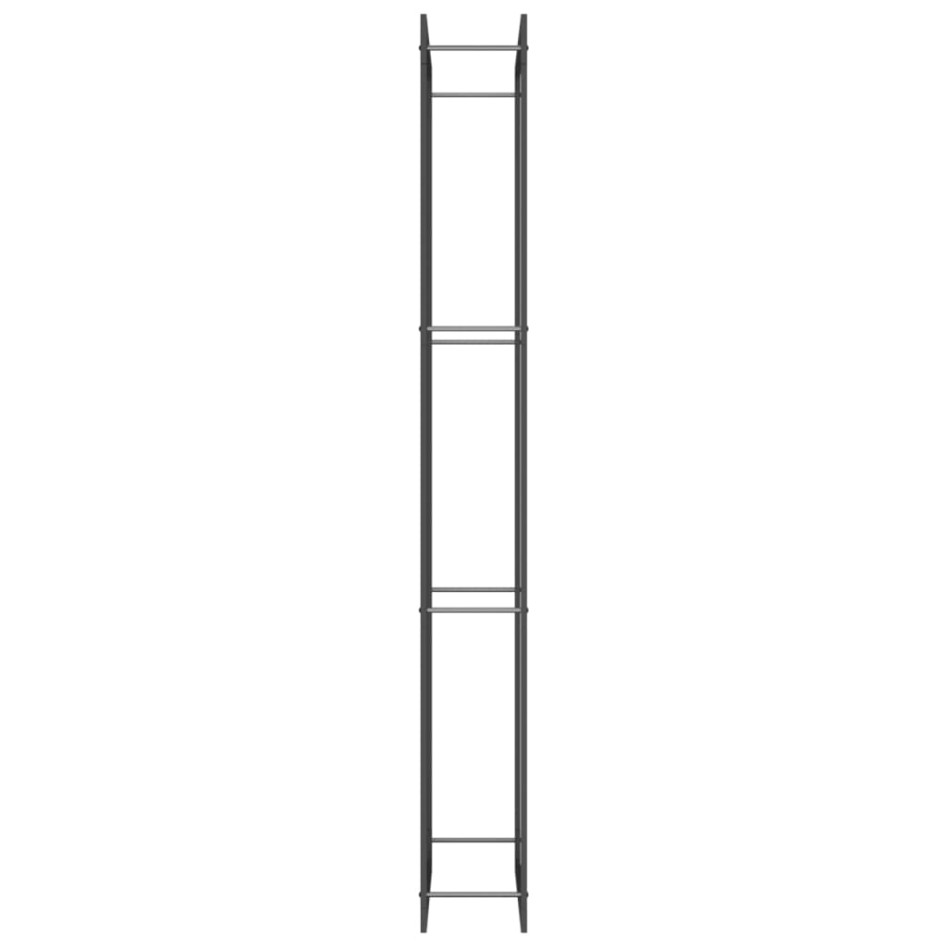 Leñero de acero negro mate 80x28x222