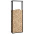Leñero de acero negro mate 80x28x222