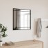 Espejo de pared cuadrado de hierro negro 60x60