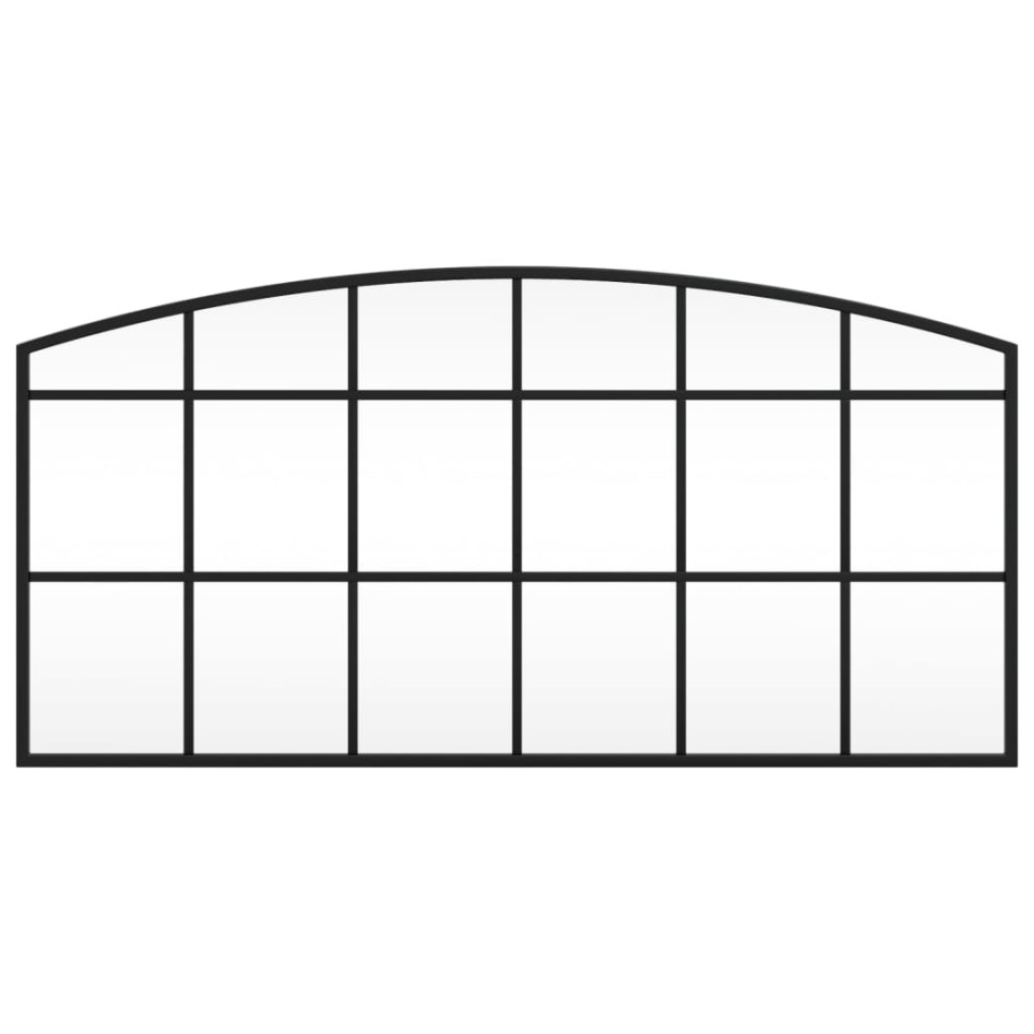 Espejo de pared arco de hierro negro 80x40
