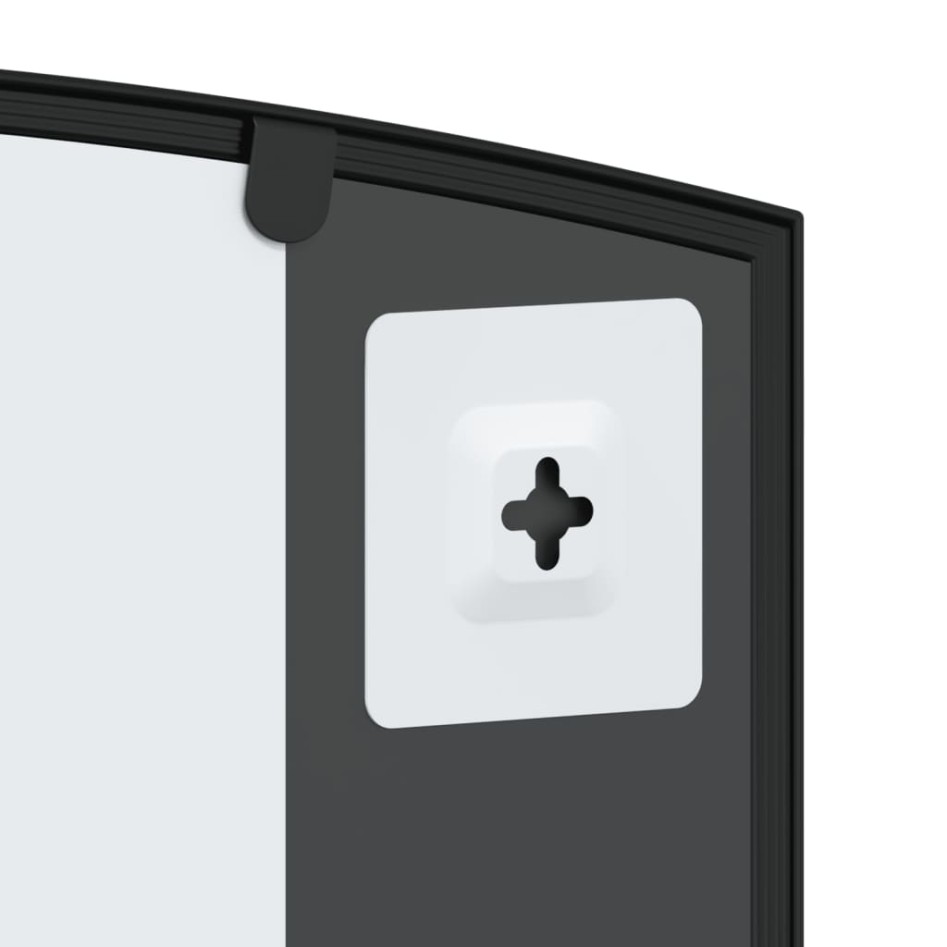 Espejo de pared arco de hierro negro 80x40